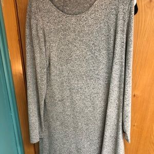 Grey sweater shift dress